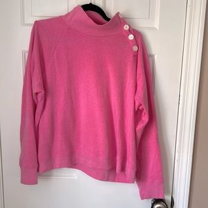 J. Crew pink sweatshirt.